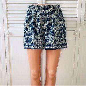 MAX STUDIO Blue Tropical Print Shorts Size XS